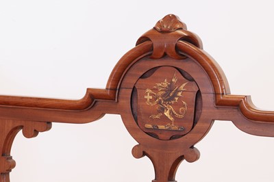 Lot 334 - A Victorian mahogany hall seat or bench