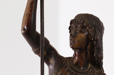 Lot 271 - A pair of Egyptian Revival bronze figures after Émile Louis Picault