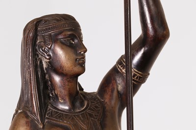Lot 271 - A pair of Egyptian Revival bronze figures after Émile Louis Picault
