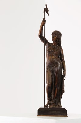 Lot 271 - A pair of Egyptian Revival bronze figures after Émile Louis Picault