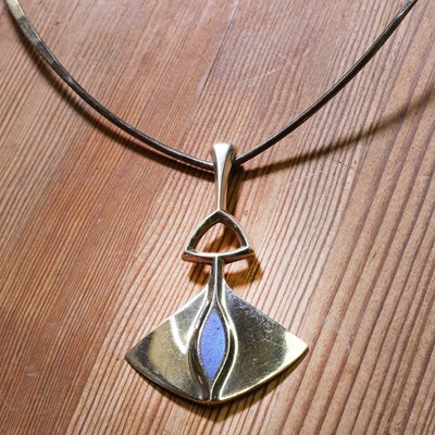 Lot 258 - A Norwegian sterling silver and enamelled pendant