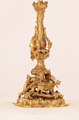 Lot 639 - A large pair of Louis XV-style gilt-bronze candelabra
