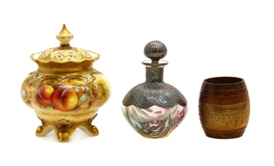 Lot 175 - A Royal Worcester porcelain potpourri pot