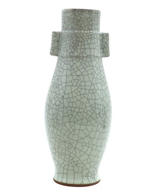 Lot 62 - A Chinese ge-type hu vase