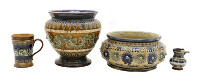 Lot 107 - A group of Doulton Lambeth stoneware items
