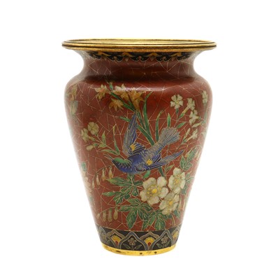 Lot 67 - A Japanese cloisonné vase