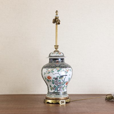 Lot 413 - A Chinese famille noire vase and cover