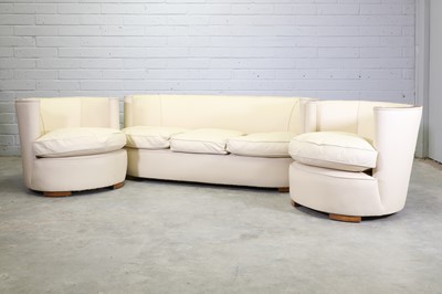 Lot 223 - An Art Deco three-piece suite