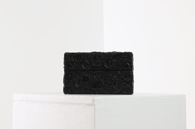 Lot 63 - A black wax seal embellished box