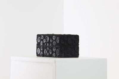 Lot 63 - A black wax seal embellished box