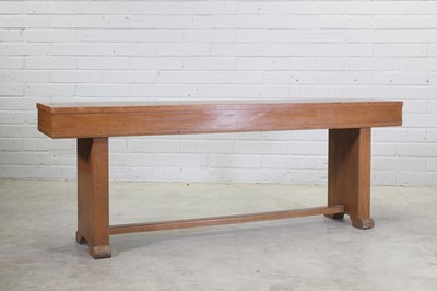Lot 164 - An oak three-drawer serving table