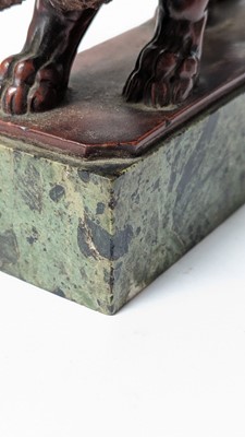 Lot 67 - A grand tour rosso antico marble model of a lion