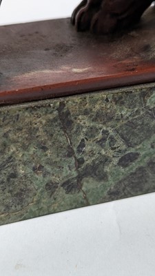 Lot 67 - A grand tour rosso antico marble model of a lion