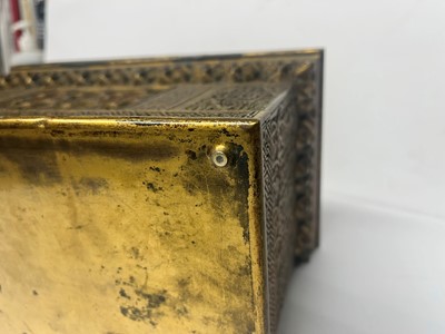 Lot 309 - A copper, brass and enamel casket by Rafael Contreras