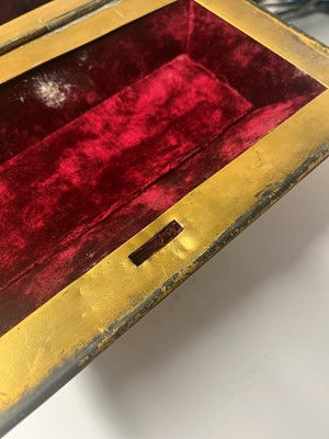 Lot 309 - A copper, brass and enamel casket by Rafael Contreras