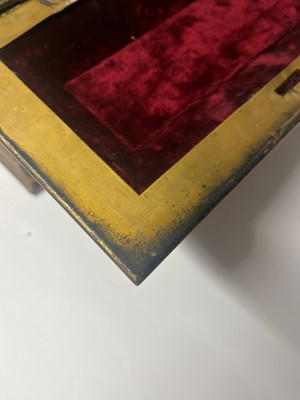 Lot 309 - A copper, brass and enamel casket by Rafael Contreras