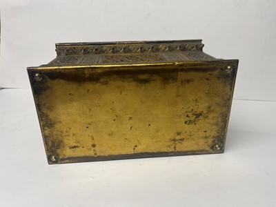 Lot 309 - A copper, brass and enamel casket by Rafael Contreras