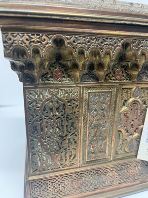 Lot 309 - A copper, brass and enamel casket by Rafael Contreras
