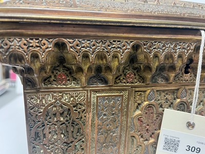 Lot 309 - A copper, brass and enamel casket by Rafael Contreras