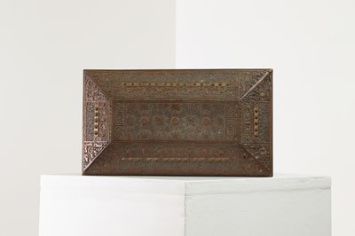 Lot 309 - A copper, brass and enamel casket by Rafael Contreras
