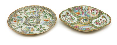 Lot 166 - A Chinese Canton famille rose porcelain dish