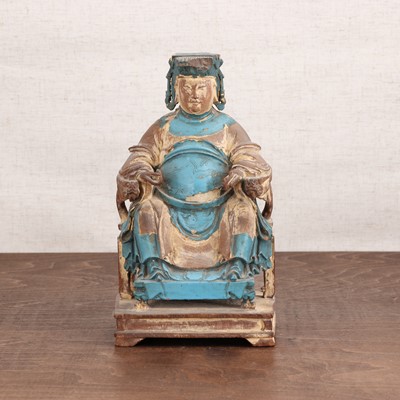 Lot 251 - A Chinese wood figure