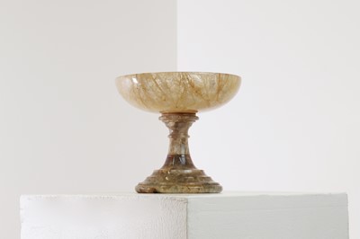 Lot 205 - A fluorspar pedestal dish or tazza