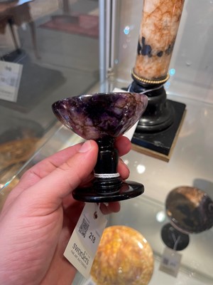 Lot 218 - A small Derbyshire Blue John chalice