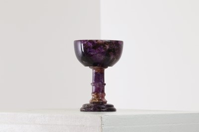 Lot 219 - A Derbyshire Blue John goblet by Edward Fisher