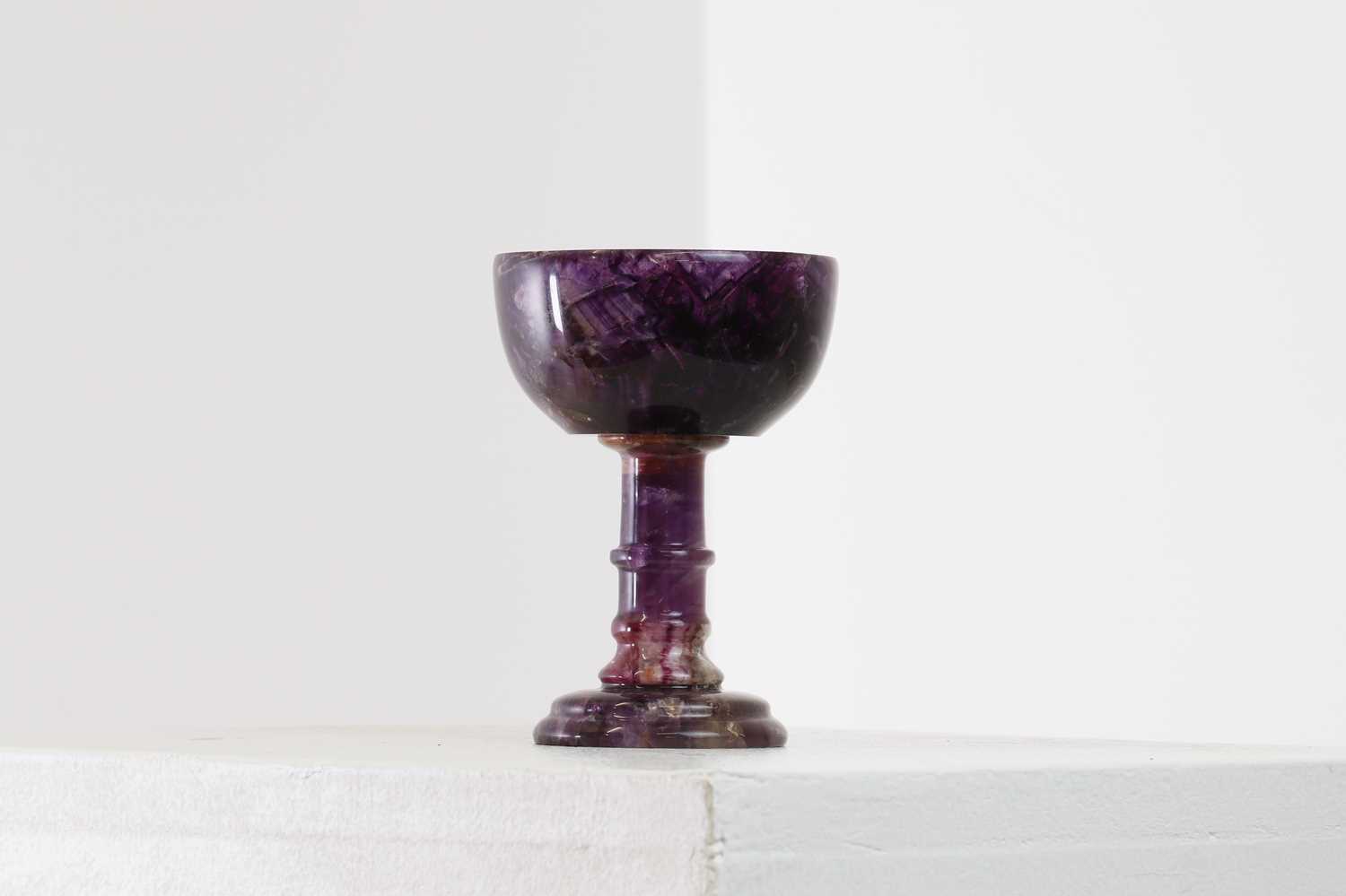 Lot 219 - A Derbyshire Blue John goblet by Edward Fisher