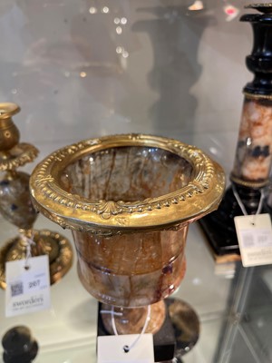 Lot 210 - A pair of George III Derbyshire fluorspar campana vases in the manner of Richard Brown