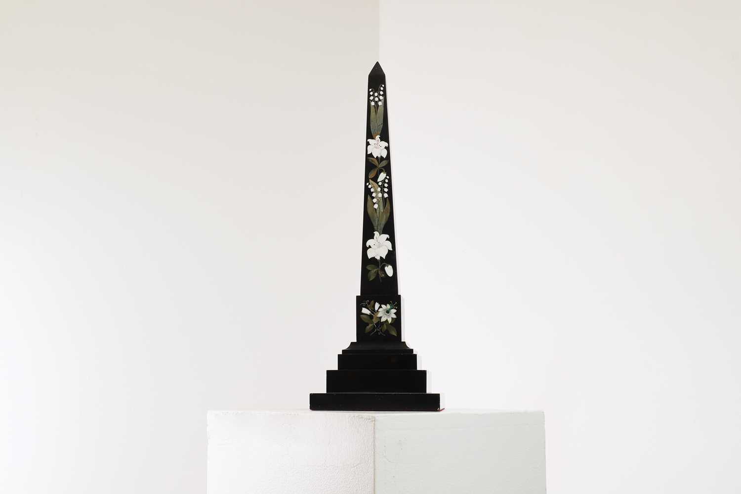 Lot 256 - A large Ashford black marble obelisk