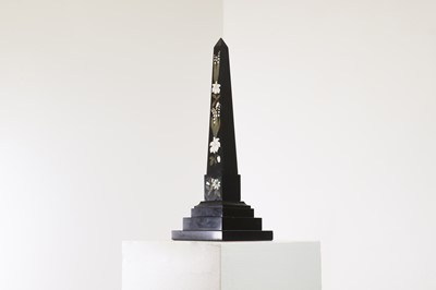 Lot 256 - A large Ashford black marble obelisk
