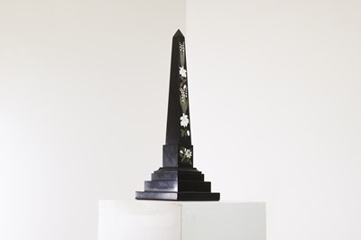 Lot 256 - A large Ashford black marble obelisk