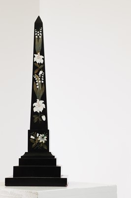 Lot 256 - A large Ashford black marble obelisk