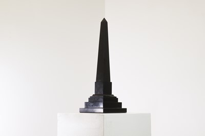 Lot 256 - A large Ashford black marble obelisk