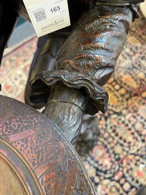 Lot 165 - A pair of large carved walnut monkey waiters