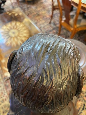 Lot 165 - A pair of large carved walnut monkey waiters