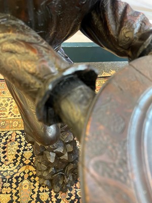Lot 165 - A pair of large carved walnut monkey waiters