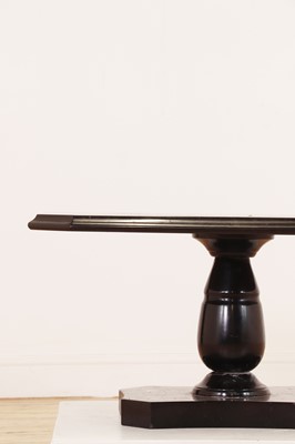 Lot 239 - An Ashford black marble low table by William Arden of Buxton