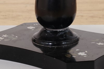 Lot 239 - An Ashford black marble low table by William Arden of Buxton