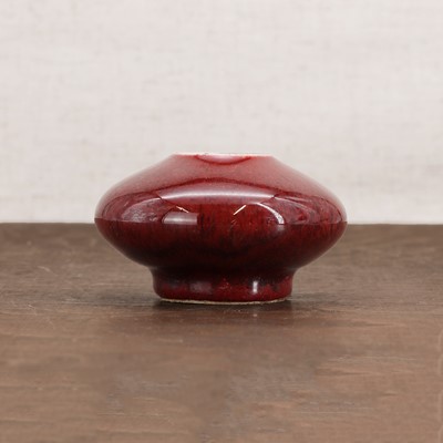 Lot 107 - A Chinese sang-de-boeuf water pot