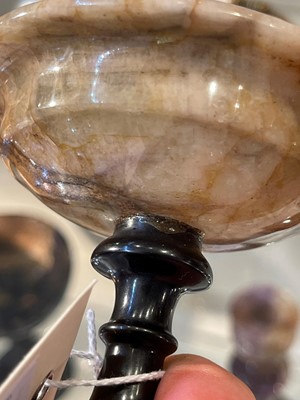 Lot 227 - A Derbyshire fluorspar pedestal dish or tazza