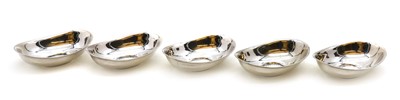 Lot 3 - A set of five Danish silver salts