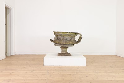 Lot 43 - A carved marble copy of the Warwick Vase