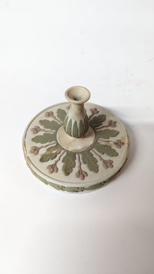 Lot 73 - A pair of Wedgwood jasperware urns and covers