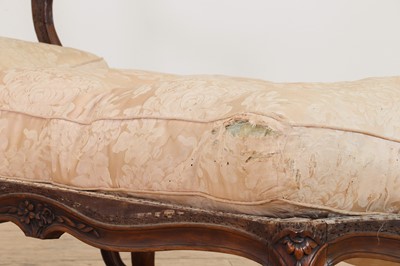 Lot 72 - A Louis XV carved walnut duchesse brisée