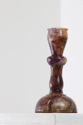 Lot 201 - A Derbyshire Blue John candlestick
