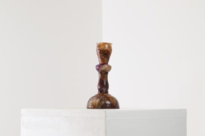 Lot 201 - A Derbyshire Blue John candlestick