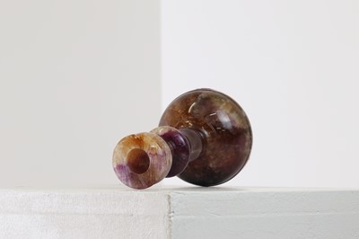 Lot 201 - A Derbyshire Blue John candlestick